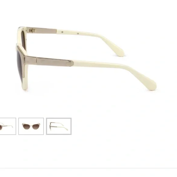 Balmain BL2107B 03 Ivory Frame/Brown Lens 57mm Sunglasses  display picture 1